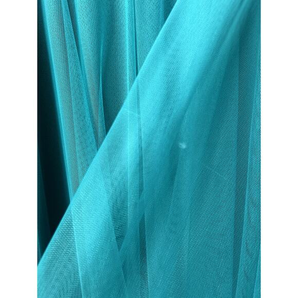 City Triangles Maxi Skirt Junior Teen 9 Teal Sequin Tiered Prom Formal Party NEW - Picture 6 of 12